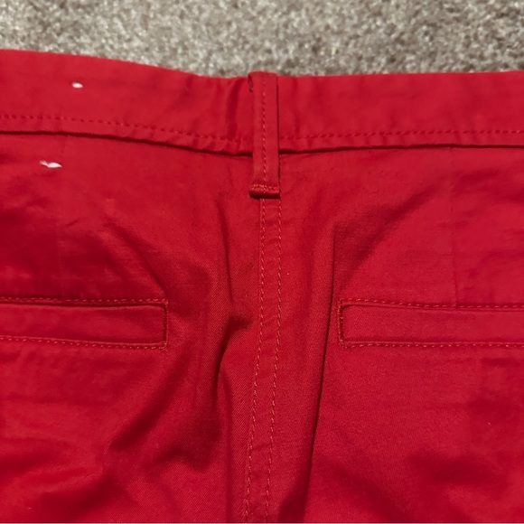 Talbots Red Relaxed Chino Short 7” Seersucker Cuffs Women’s Size 2 Preppy NWOT - Picture 9 of 16